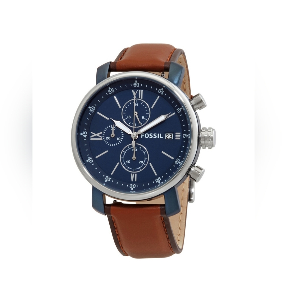 Fossil Men's Brown Leather Strap Watch